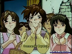 Hentai slave brutally fucked by bandits