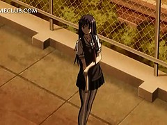 Amine blonde in school uniform gets wet cunt nailed hard